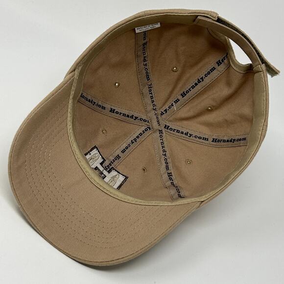Hornady Ammunition Dad Hat Baseball Cap Firearms Bullets Strapback Khaki Beige - Picture 4 of 9